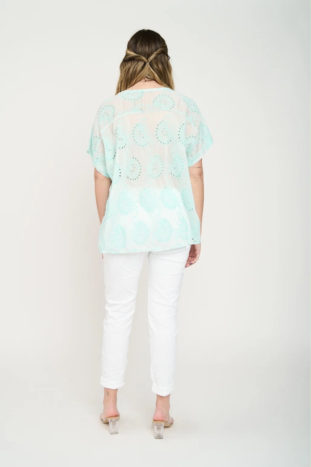 Polera Delfina Manga Corta Mujer Agua