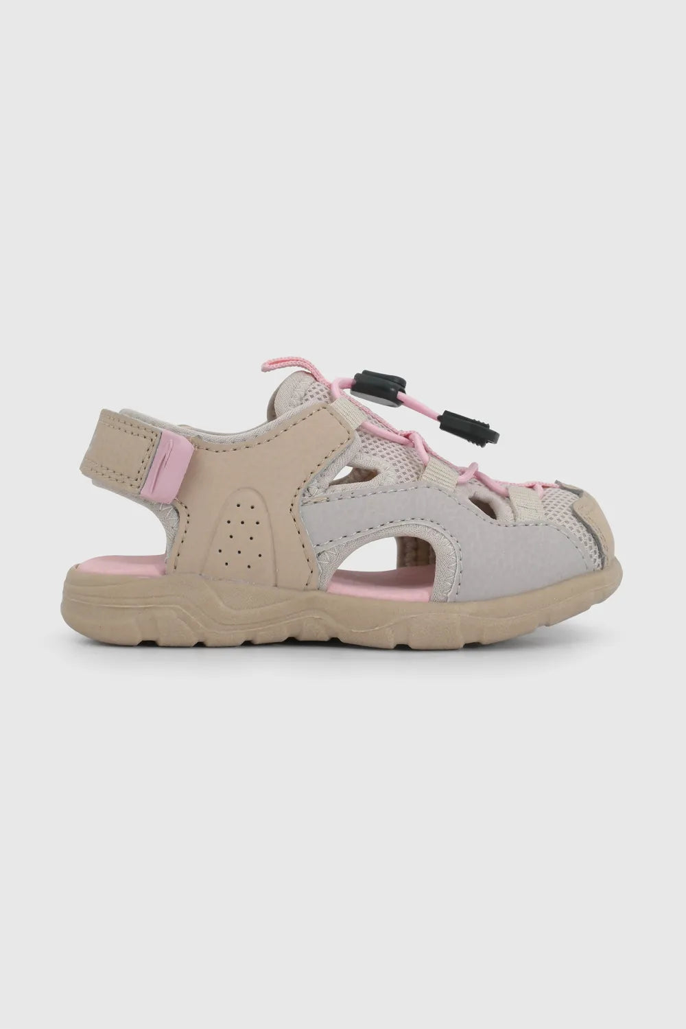 Sandalia Niña Outdoor con Velcro Beige