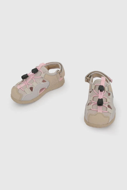 Sandalia Niña Outdoor con Velcro Beige
