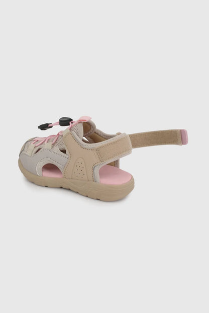 Sandalia Niña Outdoor con Velcro Beige