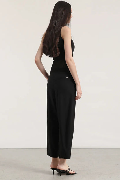 Pantalon Mujer Balloon Tiro Alto Negro