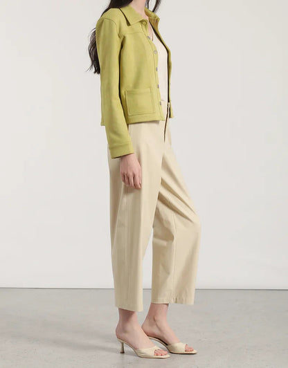 Pantalon Mujer Balloon Tiro Alto Beige