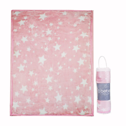 Frazada Ultra Soft Estrella 80x110cm Rosado