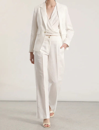 blazer-mujer-clasico-entallado-lino-algodón-crudo
