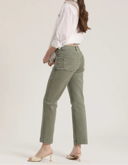 jeans-mujer-color-slim-tiro-medio-militar