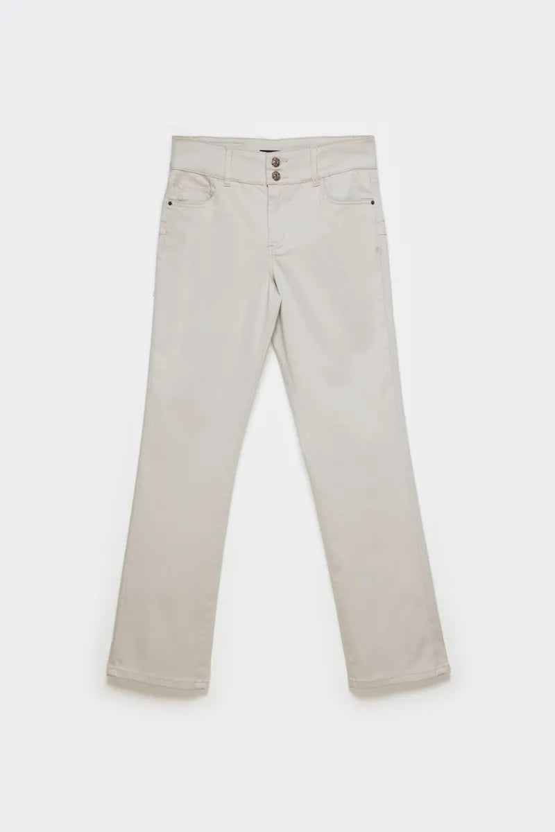 Pantalon Mujer Pitillo Push Up Tiro Medio Gris