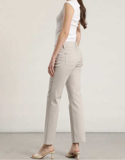Pantalon Mujer Pitillo Push Up Tiro Medio Gris
