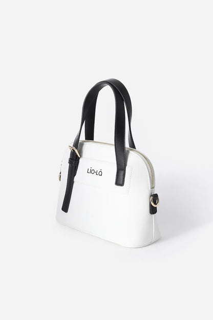 Cartera Mujer Pequeña Simil Cuero Blanco