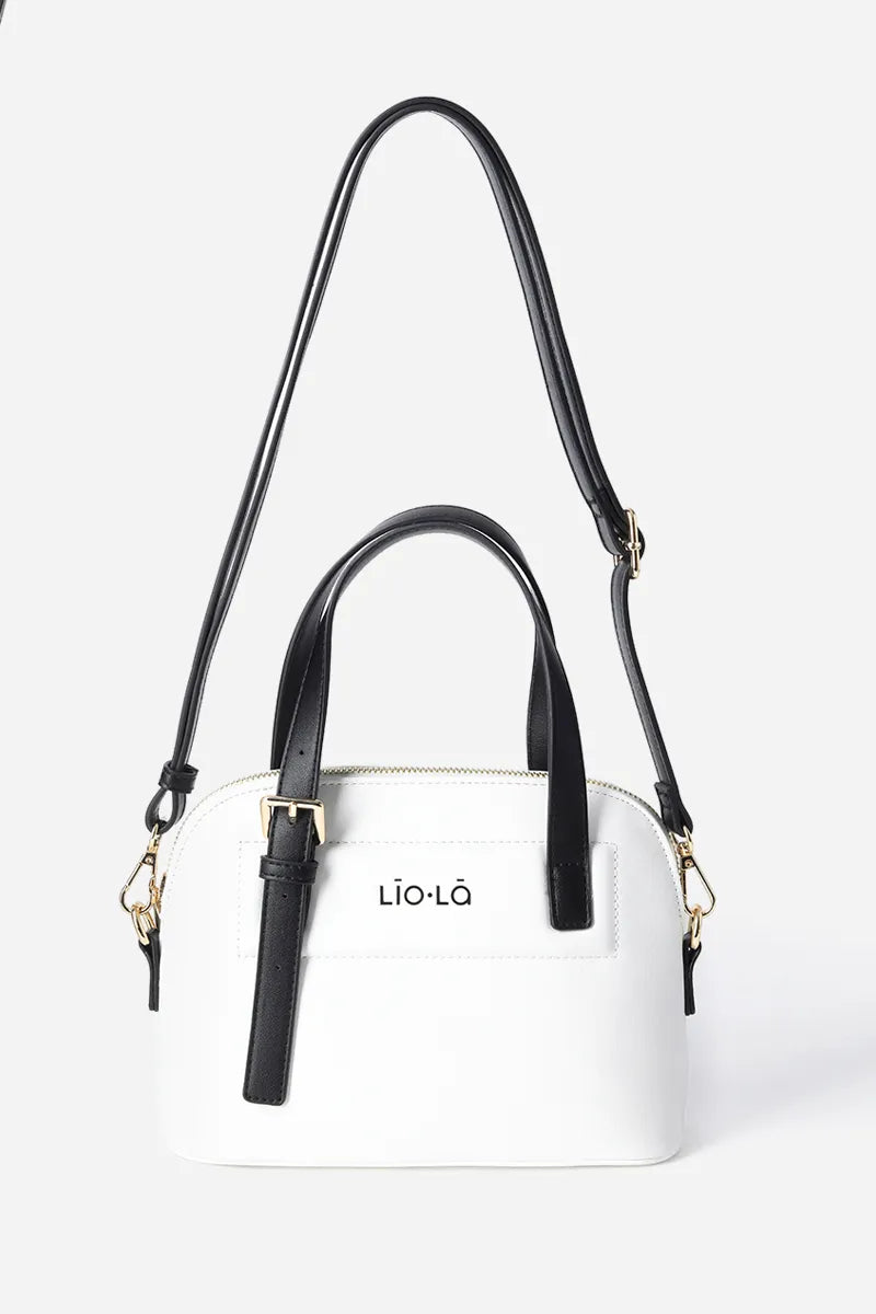 Cartera Mujer Pequeña Simil Cuero Blanco
