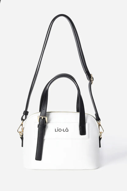 Cartera Mujer Pequeña Simil Cuero Blanco