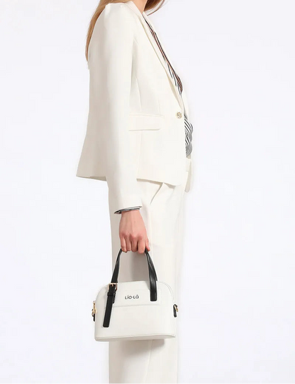 Cartera Mujer Pequeña Simil Cuero Blanco