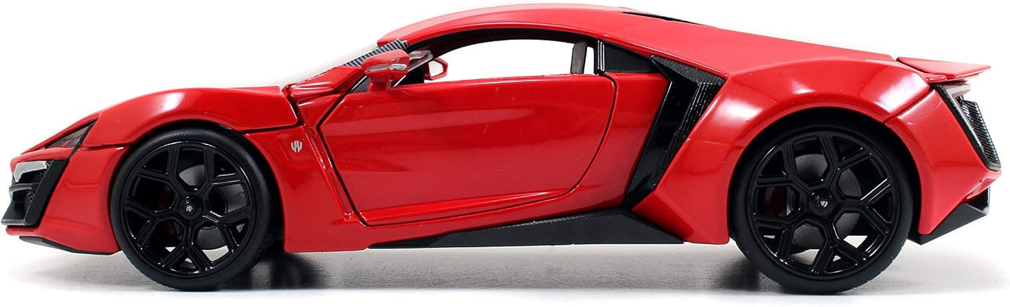 Auto deportivo rojo Lykan Hypersport