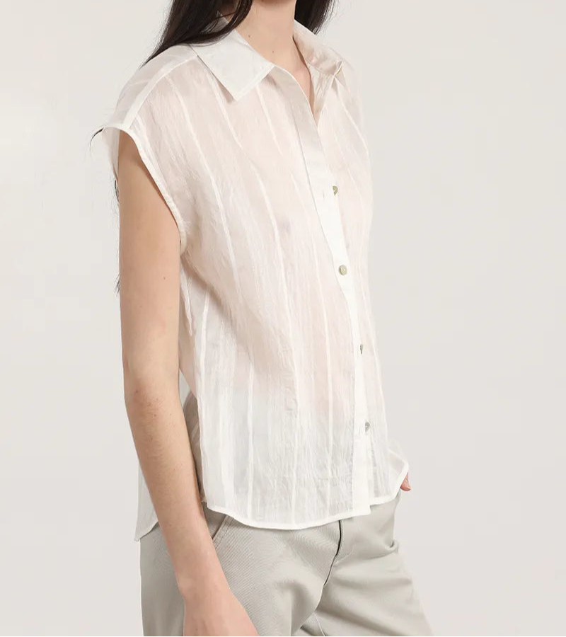 Blusa Mujer Voile Fantasia Crudo