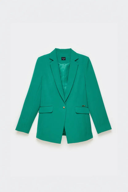 Blazer Mujer Entallado Clasico Verde