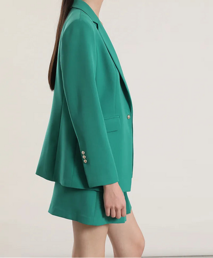 Blazer Mujer Entallado Clasico Verde