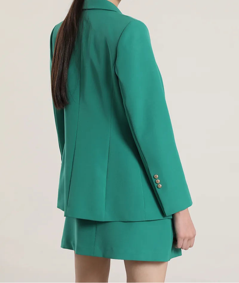 Blazer Mujer Entallado Clasico Verde
