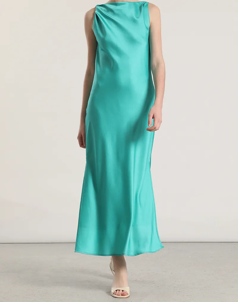 vestido-mujer-maxi-sesgado-satin-verde