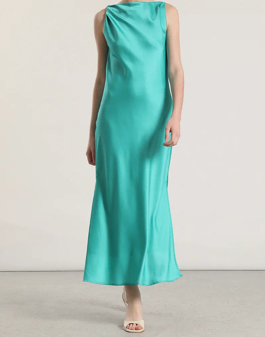 vestido-mujer-maxi-sesgado-satin-verde