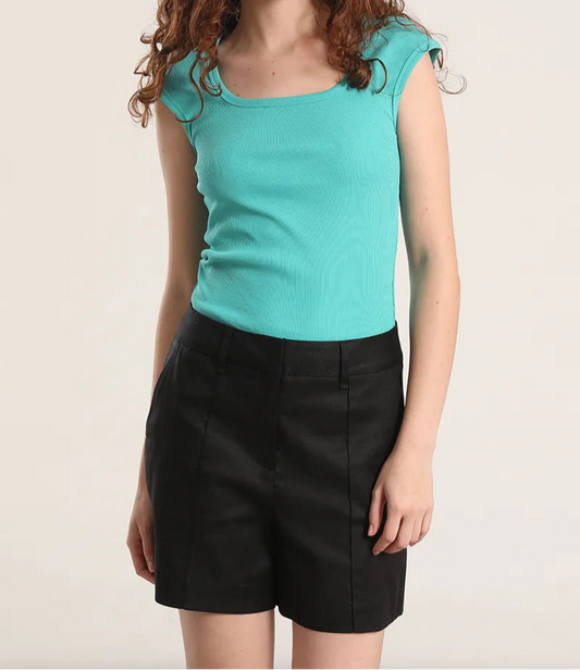 polera-mujer-escotada-algodon-ribb-basica-turquesa