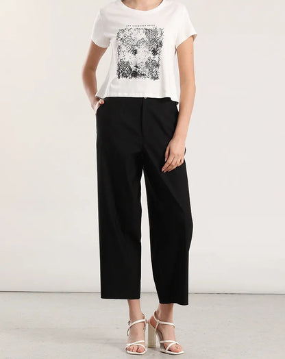 Polera Mujer Algodon Spandex Estampado Animal Crudo