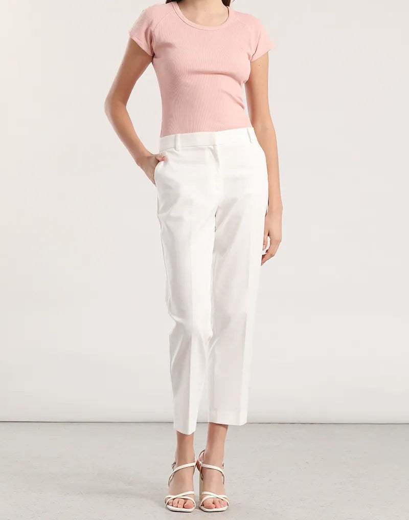 Polera Mujer Algodon Ribb Basica Rosa