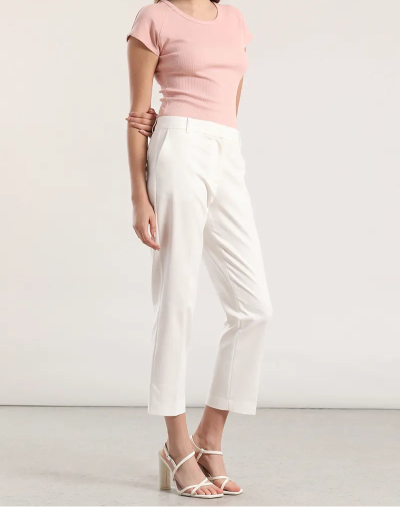 Polera Mujer Algodon Ribb Basica Rosa