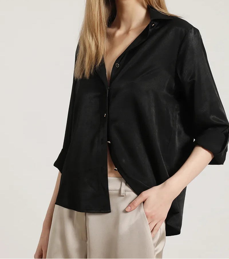 Blusa Mujer Basica Negro