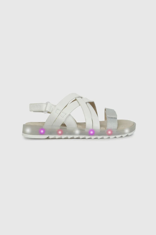 Sandalia Niña Luces Blanca