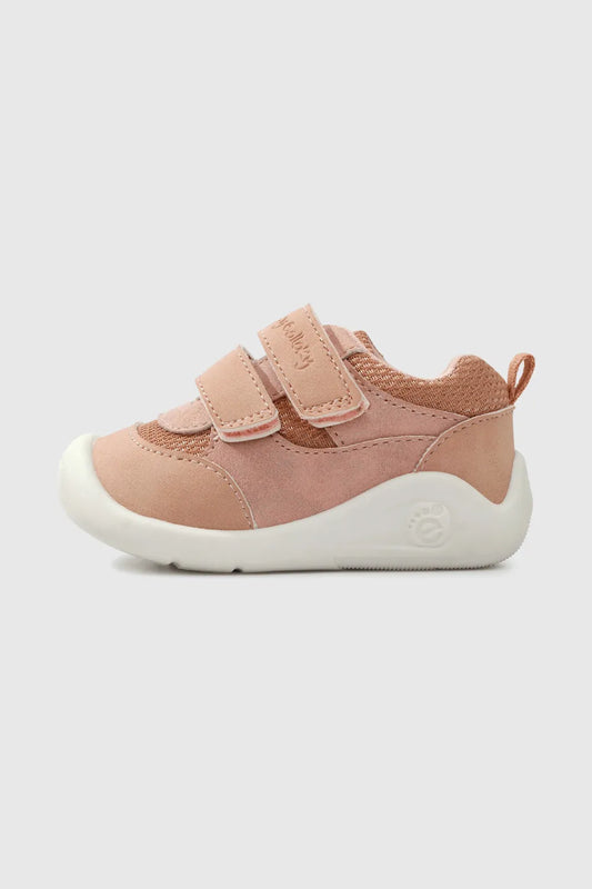 Zapatilla Niña Gateador con velcro y cordón Rosada