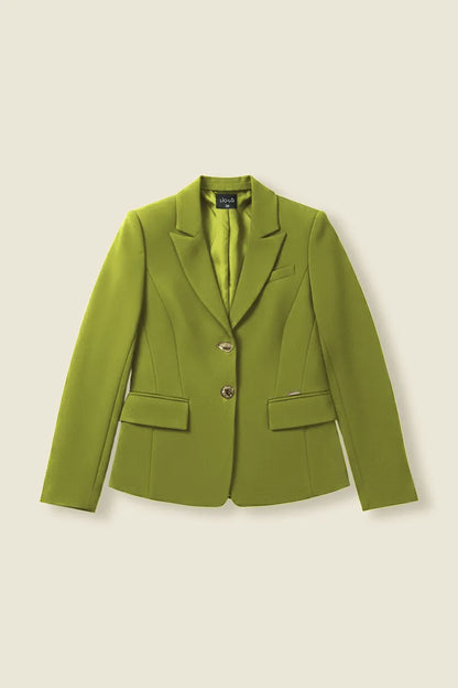 Blazer Mujer Entallado Boton Fantasia Pistacho