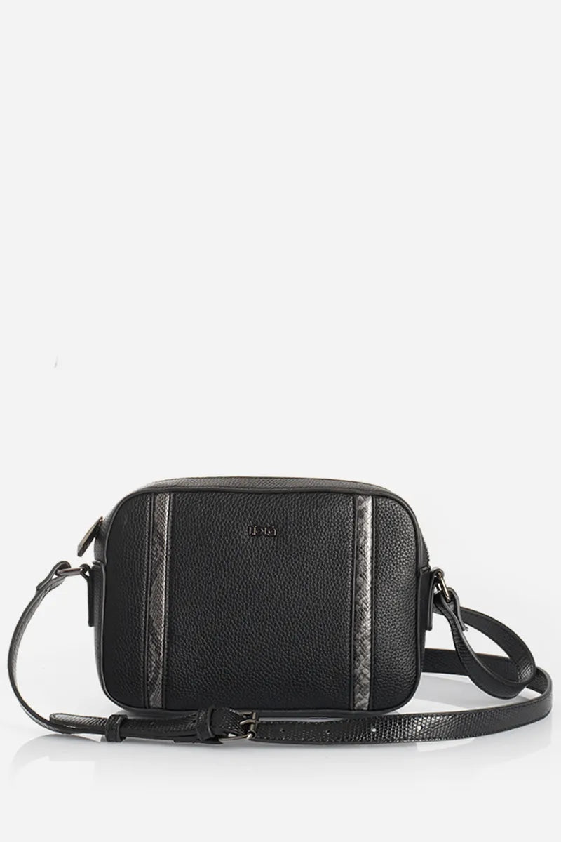 Bolso Mujer Pequeño Simil Cuero Negro