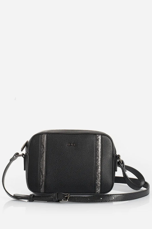 Bolso Mujer Pequeño Simil Cuero Negro
