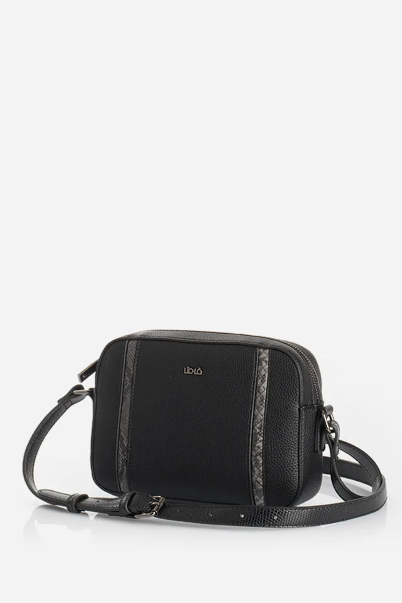 Bolso Mujer Pequeño Simil Cuero Negro