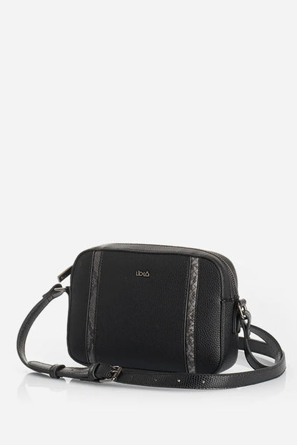 Bolso Mujer Pequeño Simil Cuero Negro