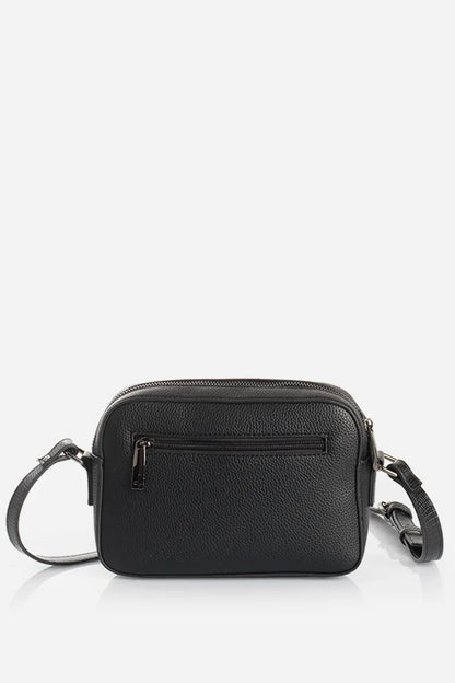Bolso Mujer Pequeño Simil Cuero Negro