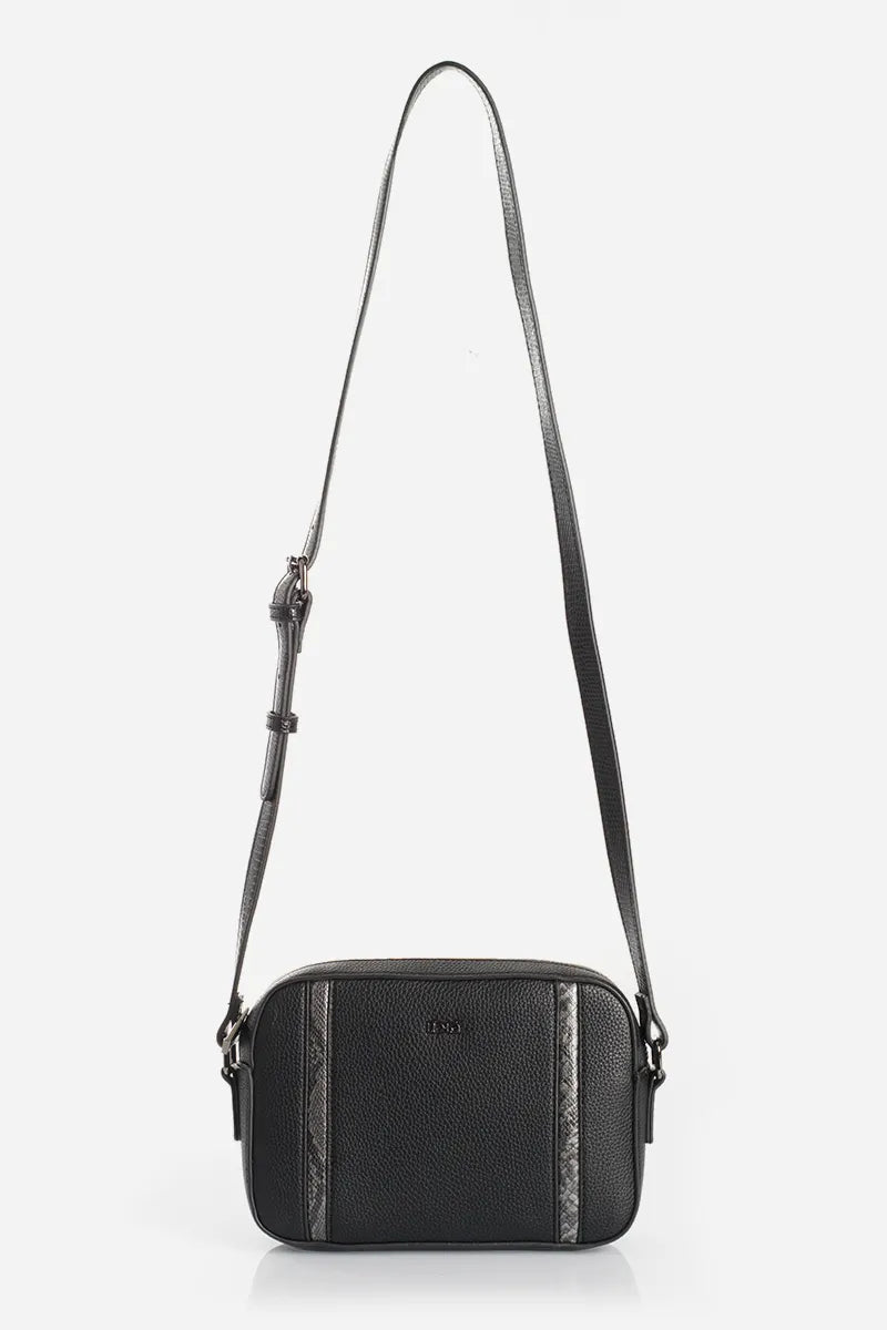 Bolso Mujer Pequeño Simil Cuero Negro