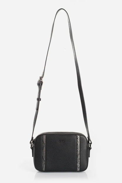 Bolso Mujer Pequeño Simil Cuero Negro