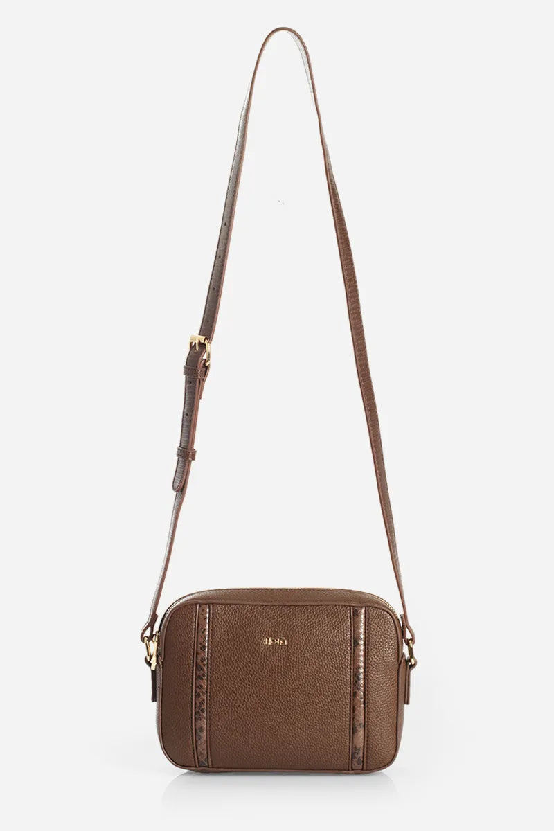 Bolso Mujer Pequeño Simil Cuero Chocolate