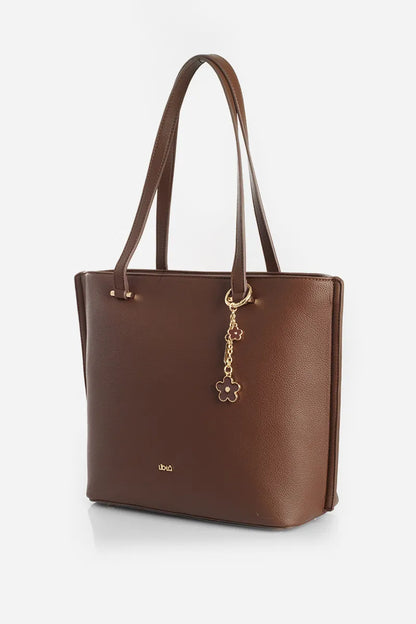 Bolso Mujer Grande Simil Cuero Chocolate