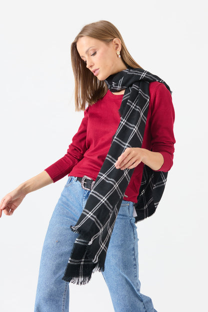 Sweater Mujer Cuello Redondo Liso Rojo