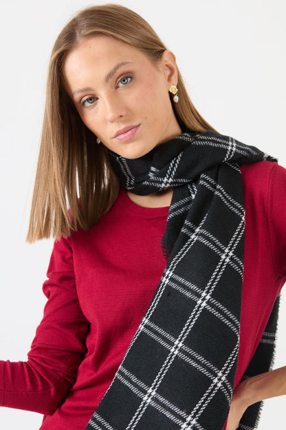 Sweater Mujer Cuello Redondo Liso Rojo