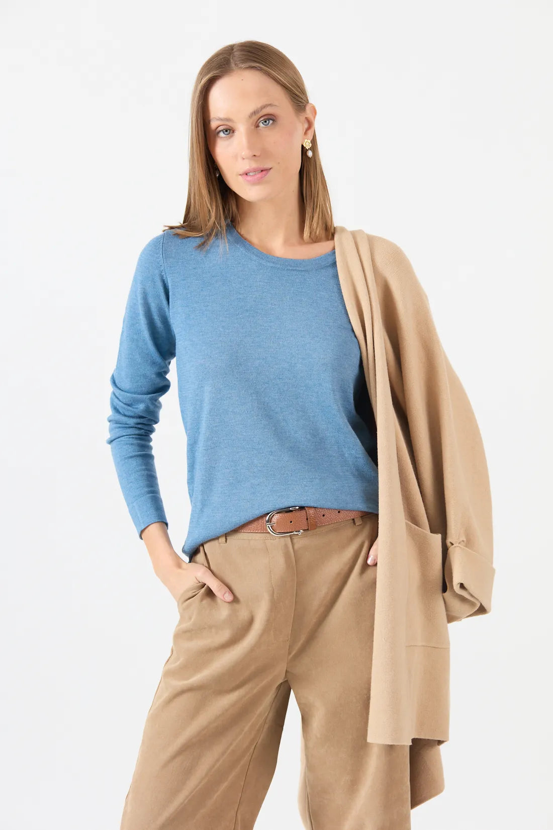 Sweater Mujer Melange Denim