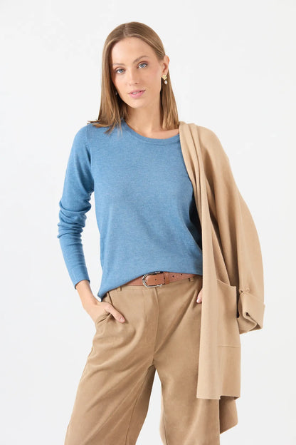 Sweater Mujer Melange Denim