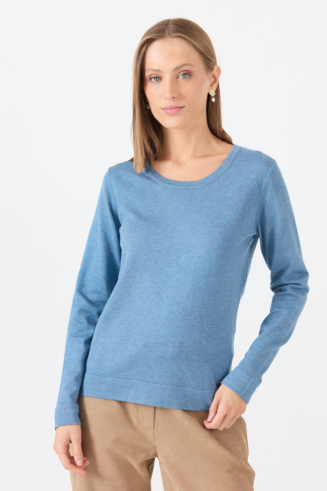 Sweater Mujer Melange Denim
