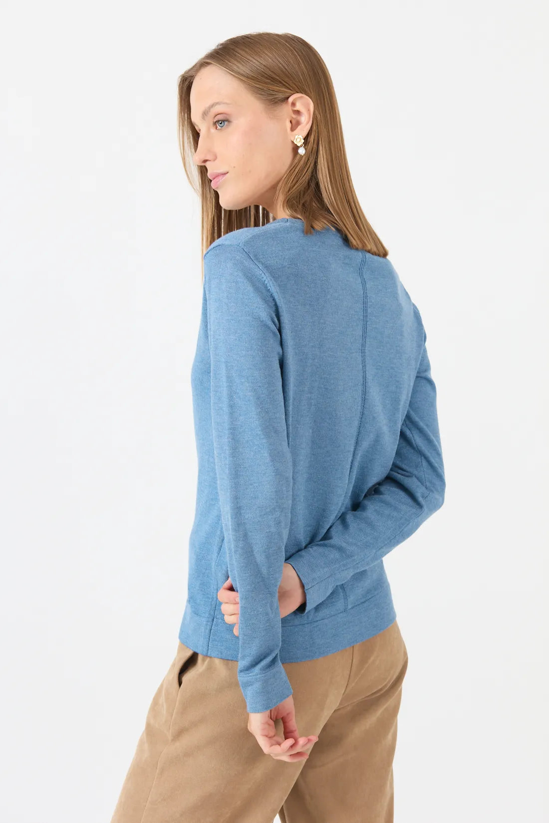Sweater Mujer Melange Denim