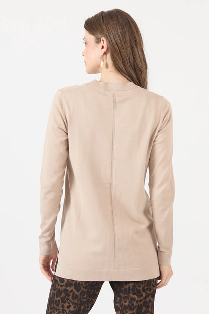 Cardigan Mujer Melange Beige