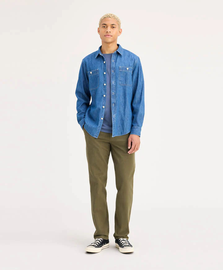 Pantalón Hombre Chino Slim Verde