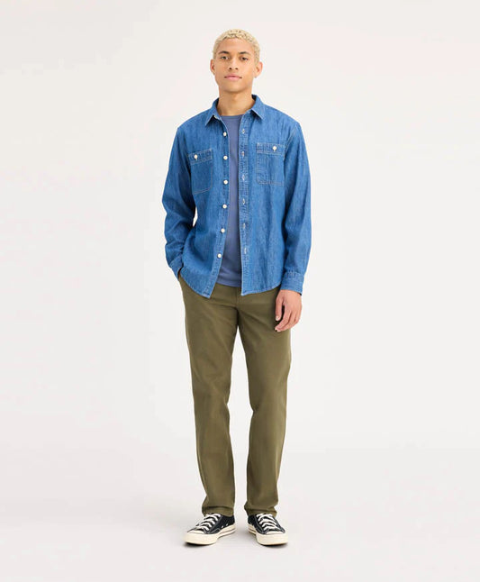 Pantalón Hombre Chino Slim Verde