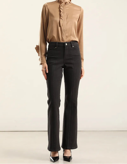 Jeans Mujer Color Bootcut Negro