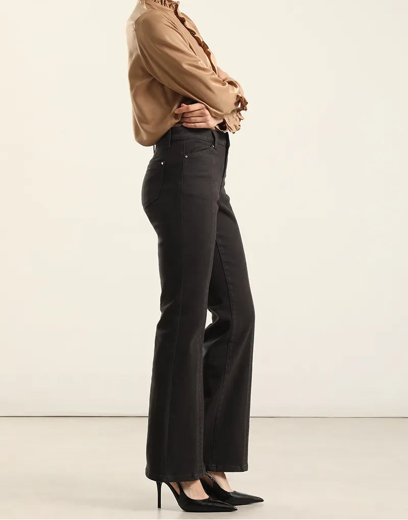 Jeans Mujer Color Bootcut Negro